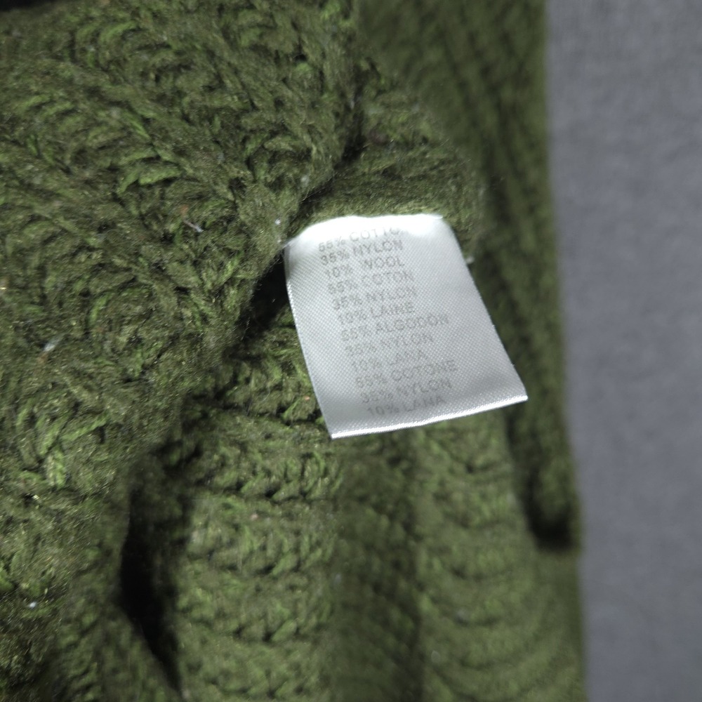 Miracle USA Women's Green Knit Sweater M/L Pullover V-Neck‎ Long Sleeve Pockets - Picture 5 of 11